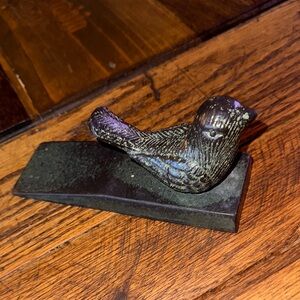 Adorable Cast Iron Bird Doorstop